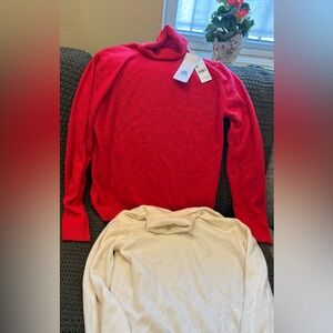Red and Cream Sweaters - United Colors of Benetton - Women’s Small